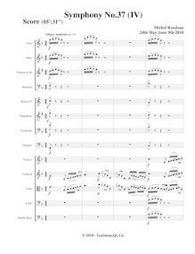 Partition I, Allegro moderato, Symphony No.37, D major, Rondeau, Michel