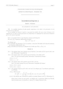 Mathématiques 2 2004 Classe Prepa TSI Concours Instituts Nat. Polytechniques (INP - ENSI)