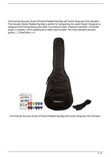 ChromaCast Acoustic Guitar 6Pocket Padded Gig Bag with Guitar Strap and Pick Sampler Reviews