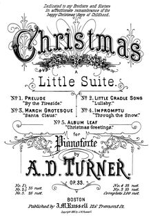 Partition complète, Christmas , Op.33, Turner, Alfred Dudley