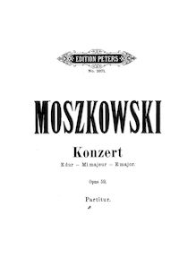 Partition complète, Concerto pour le piano, Op. 59, Moszkowski, Moritz