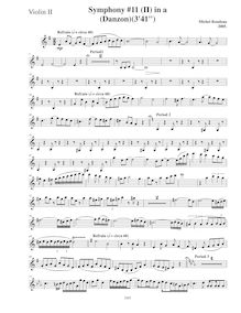 Partition violons II, Symphony No.11  Latin , A minor, Rondeau, Michel par Michel Rondeau