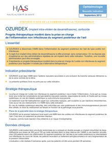 OZURDEX - OZURDEX SYNTHESE CT12269