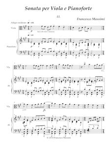 Partition de piano, Sonata per viole de gambe e Pianoforte - Allegro