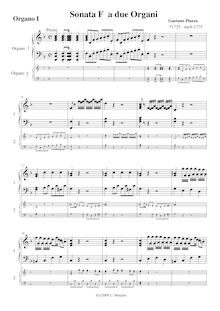 Partition orgue 1, Sonate F-Dur für zwei Tasteninstrumente, F major