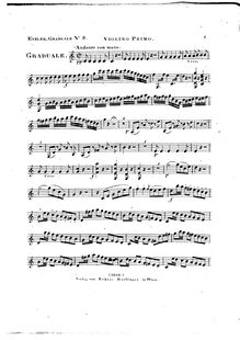 Partition violons I, Graduale en Epiphania Domini, Eybler, Joseph