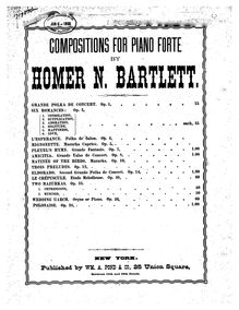 Partition complète, Polonaise, A major, Bartlett, Homer Newton