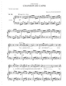 Partition complète (E♭ Major: medium voix et piano), Chanson de Capri