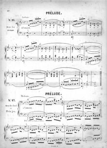 Partition 16-, Préludes, Cinquante pièces d orgue, 1e  (1-25), Batiste, Edouard