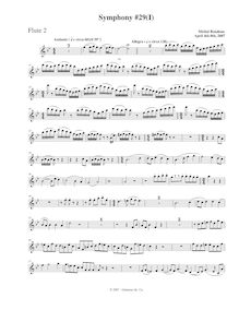 Partition flûte 2, Symphony No.29, B♭ major, Rondeau, Michel par Michel Rondeau