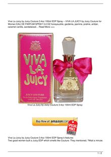 Viva La Juicy by Juicy Couture 3.4oz 100ml EDP Spray Beauty Reviews