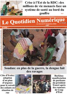Le Quotidien Numérique d Afrique N°2286 - Du 31 Mercredi 27 Septembre 2023