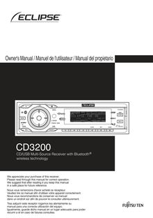 Notice Système de voiture Récepteur CD Fujitsu  ECLIPSE CD3200