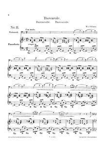 Partition de piano, Complete chansons (Romances), Glinka, Mikhail