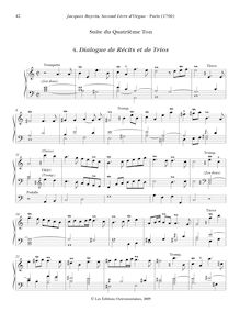 Partition , Dialogue de Récits et de Trios, Oeuvres complètes d orgue par Jacques Boyvin