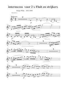 Partition flûte 2, Intermezzo 2x fluit en strijkers, Ostijn, Willy