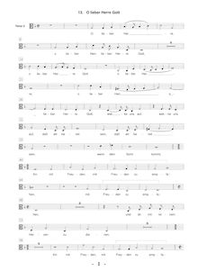 Partition ténor 2 , o lieber Herre Gott, partie [C3 clef], Geistliche Chor-Music, Op.11 par Heinrich Schütz