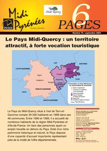 Le Pays Midi-Quercy : un territoire attractif, à forte vocation touristique