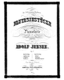 Partition complète, 6 Fantasiestücke, Pieces for Piano, Jensen, Adolf