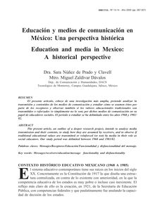 Educación y medios de comunicación en México: Una perspectiva histórica