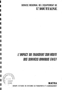 L impact du transfert sur route des services omnibus SNCF.