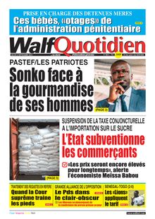 Walf Quotidien n°8831 - du jeudi 02 septembre 2021