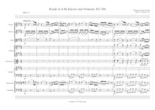 Partition complète, Rondo, Concert Rondo, A major, Mozart, Wolfgang Amadeus