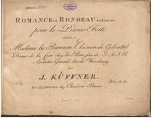 Partition complète, Romance et Rondeau militaire, Op.5, C major