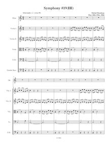Partition , Scherzando, Symphony No.19, C major, Rondeau, Michel