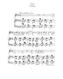 Partition chansons 1-3, 3 chansons, Fauré, Gabriel