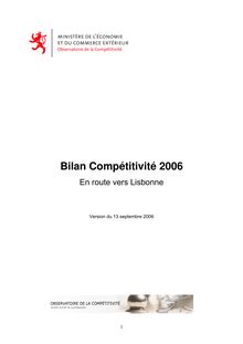 Bilan Compétitivité 2006