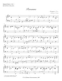 Partition Pavanne, 10 clavier pièces from Bauyn Manuscript, Keyboard: organ or harpsichord par Anonymous