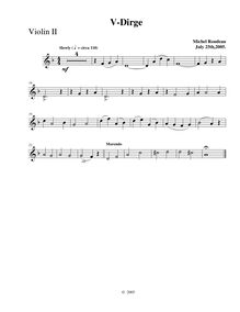 Partition violon 2,  No.5 en F major, F major, Rondeau, Michel par Michel Rondeau