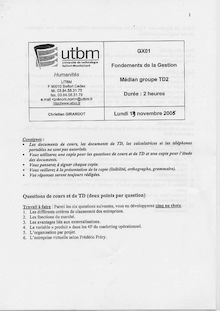 UTBM fondements de la gestion 2006