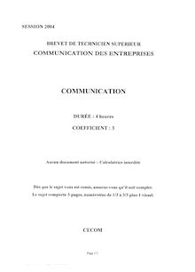 Btscommue 2004 communication