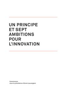 Un principe et sept ambitions pour l innovation