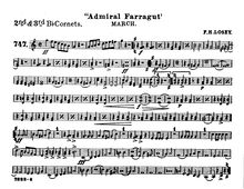 Partition Cornet 2,3 (B♭), Admiral Farragut, C Major, Losey, Frank Hoyt