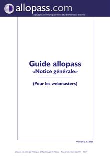 Guide de l utilisateur - Guide allopass