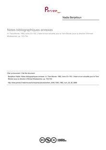 Notes bibliographiques annexes  ; n°92 ; vol.23, pg 743-744