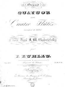 Partition parties complètes, Grand quatuor pour 4 flûtes, Op.103