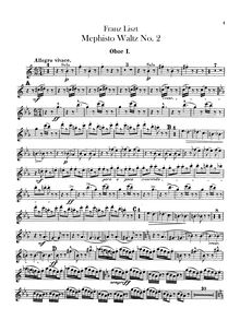 Partition hautbois 1, 2, Mephisto Waltz No.2, Zweiter Mephisto-Walzer