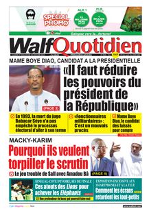 Walf Quotidien N°9549 - du 27/01/2024