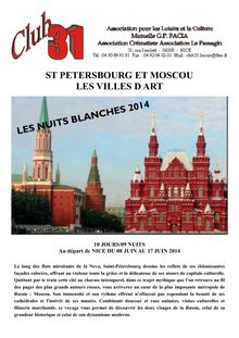 Visite de Saint-Pétersbourg et de Moscou : villes d art