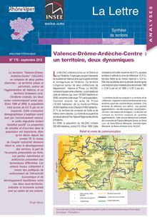 Valence-Drôme-Ardèche-Centre : un territoire, deux dynamiques