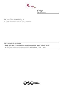 — Psychotechnique - compte-rendu ; n°2 ; vol.53, pg 654-658