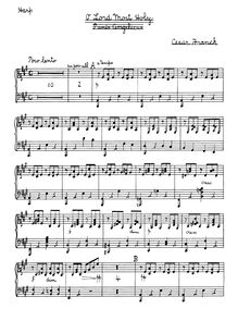 Partition harpe, timbales, Messe solennelle en A major, Op.12, A major