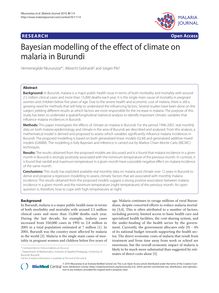Bayesian modelling of the effect of climate on malaria in Burundi