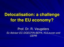 Delocalisation: Which challenges for the EU economy?