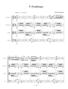 Partition , Fandango,  No.2 en A minor, A minor, Rondeau, Michel
