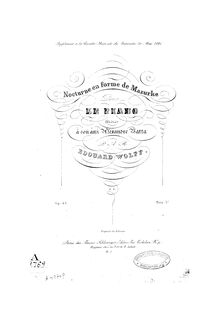 Partition complète, Nocturne en forme de Mazurke, Op.45, Wolff, Édouard